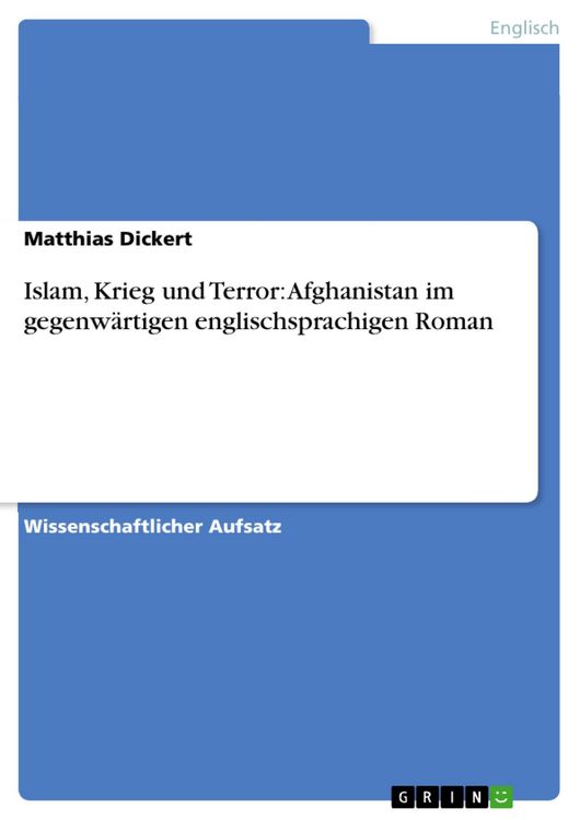 Produktbild: Islam, Krieg und Terror: Afghanistan im gegenw&auml;rtigen englischsprachigen Roman