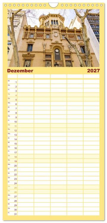 Produktbild: Familienplaner 2027 - Barcelona - Stadt der Kunstwerke und Architektur mit 5 Spalten (Wandkalender, 21 x 45 cm) CALVENDO