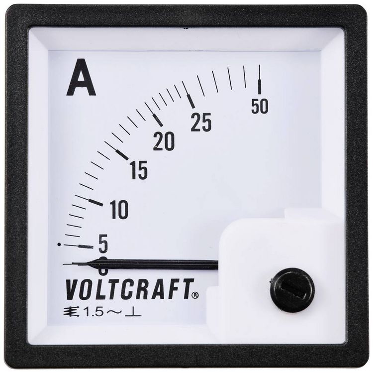 Produktbild: VOLTCRAFT AM-72X72/25A AM-72X72/25A Analog-Einbaumessger&auml;t AM-72X72/25A 25A Dreheisen