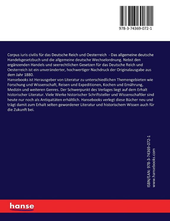 Produktbild: Corpus iuris civilis f&uuml;r das Deutsche Reich und Oesterreich