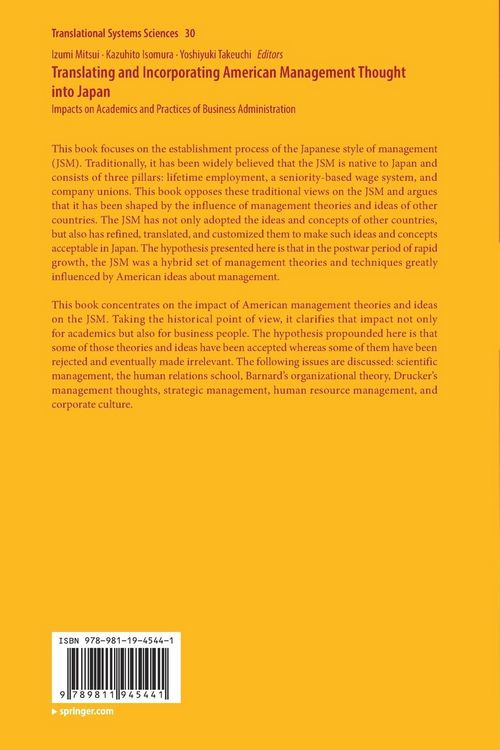 Produktbild: Translating and Incorporating American Management Thought into Japan