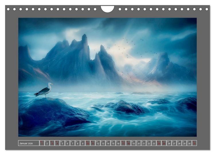 Produktbild: Tr&auml;umereien in Blau (Wandkalender 2026 DIN A4 quer), CALVENDO Monatskalender