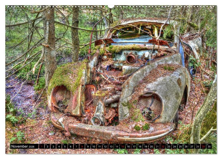 Produktbild: Autofriedhof Ryd (hochwertiger Premium Wandkalender 2026 DIN A2 quer), Kunstdruck in Hochglanz