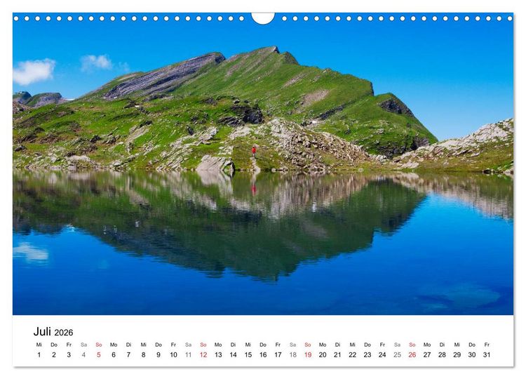 Produktbild: BERGSEEN Schweizer Alpen (Wandkalender 2026 DIN A3 quer), CALVENDO Monatskalender