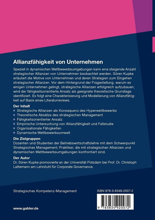 Produktbild: Allianzf&auml;higkeit von Unternehmen
