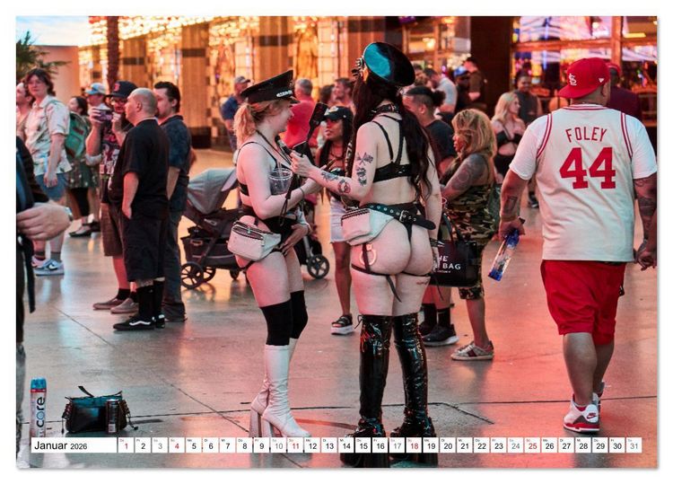 Produktbild: Las Vegas Nightlife - Neonlichter, Casinos und unvergessliche N&auml;chte (Tischkalender 2026 DIN A5 quer), CALVENDO Monatskalender