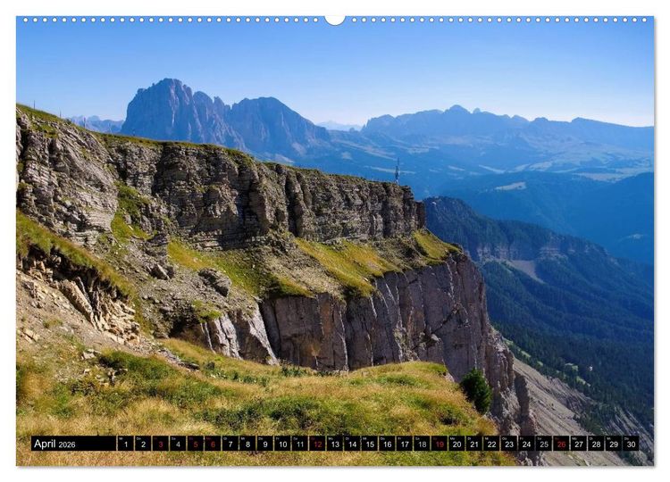 Produktbild: Das Gr&ouml;dner Tal - Im Herzen der Dolomiten (hochwertiger Premium Wandkalender 2026 DIN A2 quer), Kunstdruck in Hochglanz