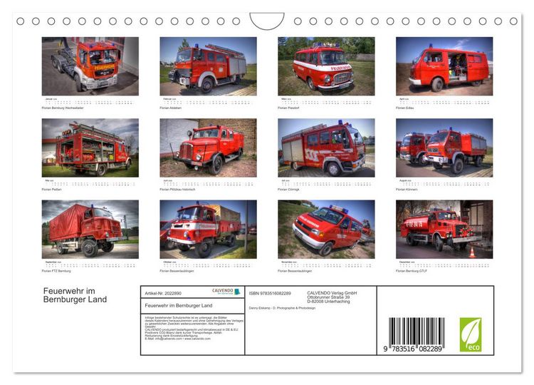 Produktbild: Feuerwehr im Bernburger Land (Wandkalender 2026 DIN A4 quer), CALVENDO Monatskalender
