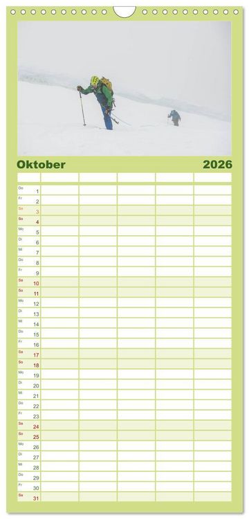 Produktbild: Familienplaner 2026 - Climbing Solutions - Bergsport weltweit mit 5 Spalten (Wandkalender, 21 x 45 cm) CALVENDO