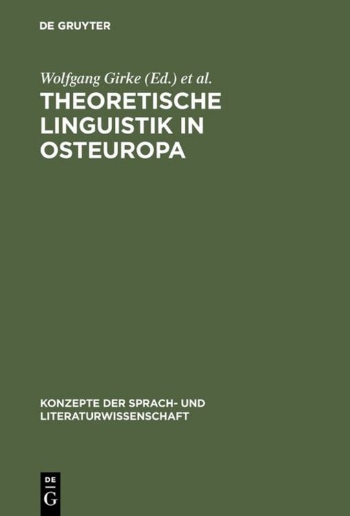 Produktbild: Theoretische Linguistik in Osteuropa