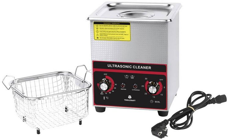 Produktbild: TOOLCRAFT USC-200 Ultraschallreiniger Schmuck, B&uuml;robedarf, Werkstatt 160 W 2 l mit Heizung, mit Reinigungskorb