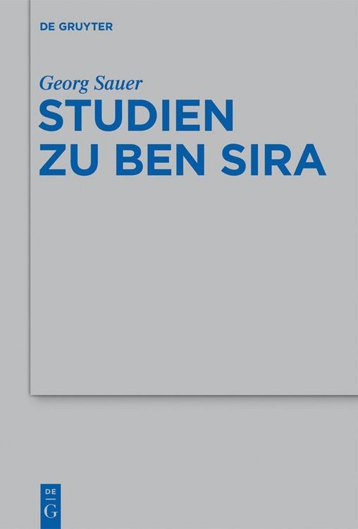 Produktbild: Studien zu Ben Sira