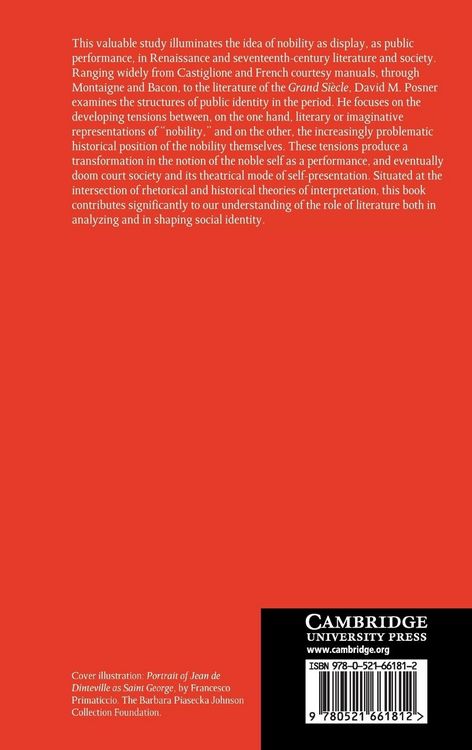Produktbild: The Performance of Nobility in Early Modern European Literature
