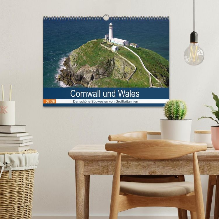 Produktbild: Cornwall und Wales (Wandkalender 2026 DIN A3 quer), CALVENDO Monatskalender
