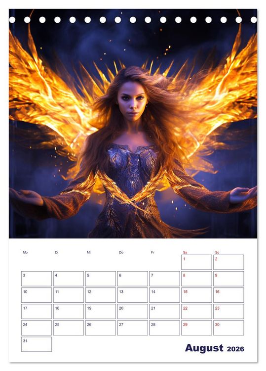 Produktbild: Die wundersame Welt der Zauberwesen (Tischkalender 2026 DIN A5 hoch), CALVENDO Monatskalender