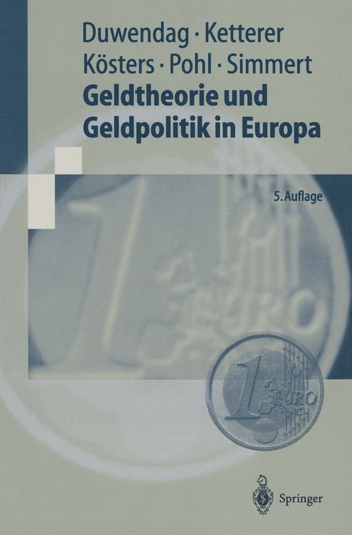 Produktbild: Geldtheorie und Geldpolitik in Europa