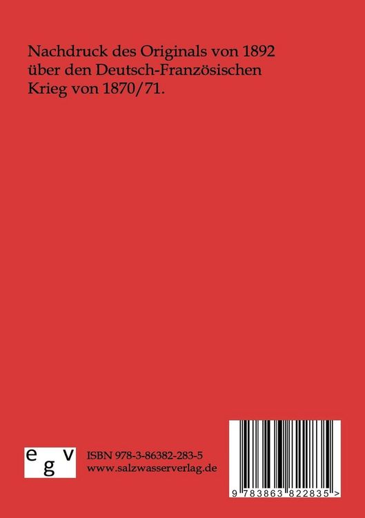 Produktbild: Der Franz&ouml;sische Krieg von 1870 und 1871