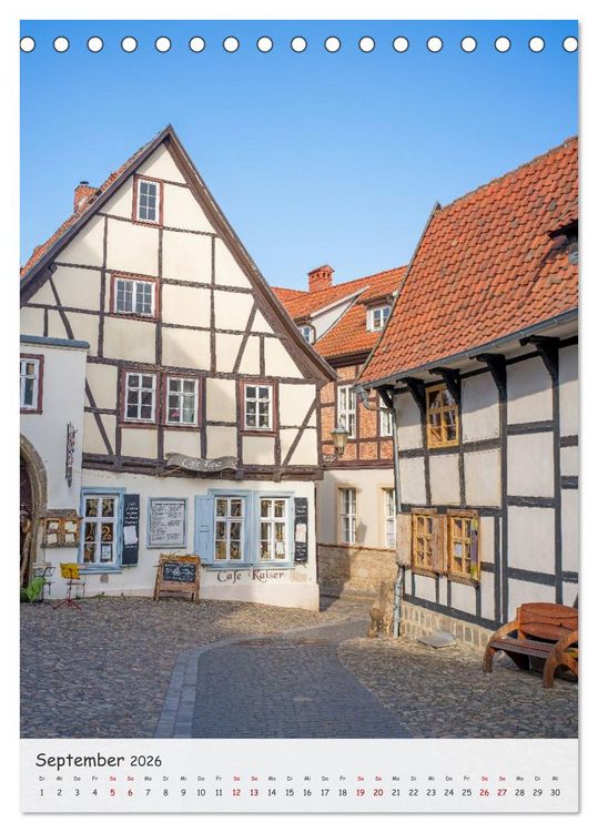 Produktbild: Quedlinburg - Welterbestadt und Tor zum Harz (Tischkalender 2026 DIN A5 hoch), CALVENDO Monatskalender
