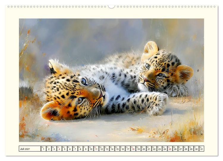 Produktbild: Leopardenkinder. Afrikas Katzenbabys im Licht der Natur (hochwertiger Premium Wandkalender 2027 DIN A2 quer), Kunstdruck in Hochglanz