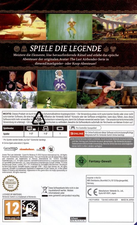 Produktbild: Avatar - The Last Airbender: Quest for Balance (CIAB)
