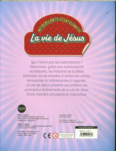 Produktbild: La vie de J&eacute;sus : autocollants scientillants
