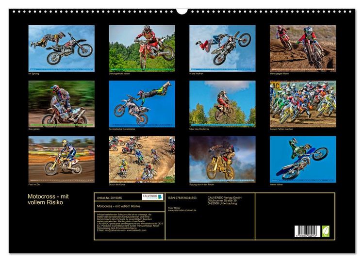 Produktbild: Motocross - mit vollem Risiko (Wandkalender 2026 DIN A2 quer), CALVENDO Monatskalender