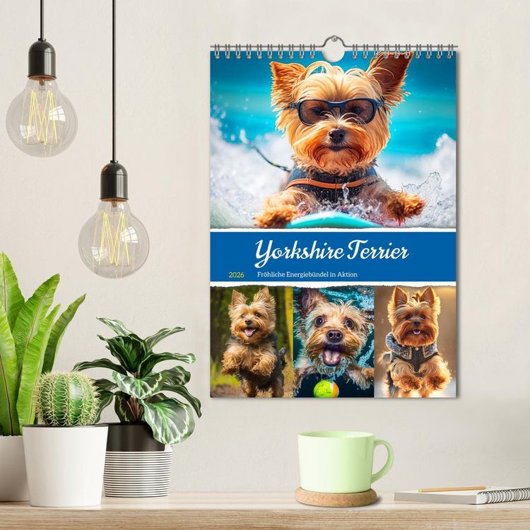 Produktbild: Yorkshire Terrier. Fr&ouml;hliche Energieb&uuml;ndel in Aktion (Wandkalender 2026 DIN A4 hoch), CALVENDO Monatskalender