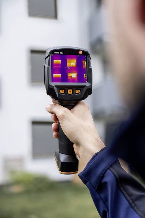 Produktbild: Testo 883-2 W&auml;rmebildkamera -30 bis 650&deg;C 27Hz WiFi, Touchscreen