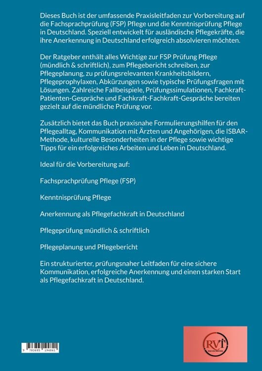 Produktbild: FSP & Kenntnispr&uuml;fung Pflege * Anerkennung f&uuml;r ausl&auml;ndische Pflegekr&auml;fte in Deutschland erfolgreich bestehen