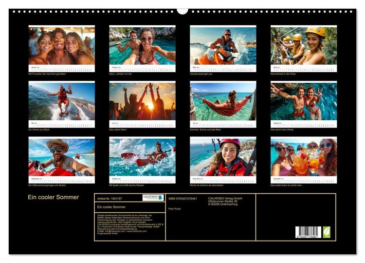 Produktbild: Ein cooler Sommer (Wandkalender 2026 DIN A2 quer), CALVENDO Monatskalender