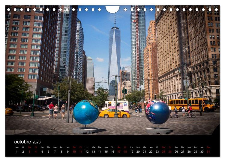 Produktbild: Balade New-Yorkaise, Manhattan (Calendrier mural 2026 DIN A4 vertical), CALVENDO calendrier mensuel