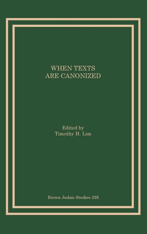 Produktbild: When Texts Are Canonized
