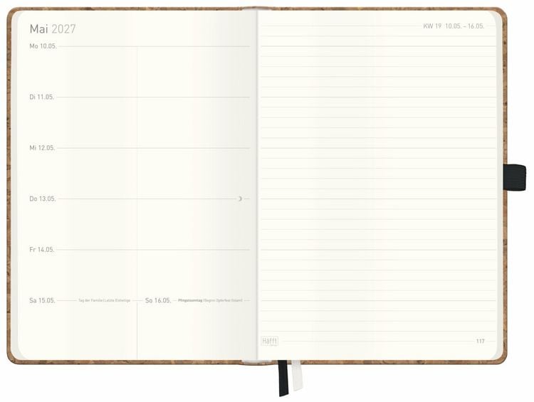 Produktbild: Wochen-Notiz-Timer Classic 26/27 A5 17 Monate [Fine Flowers Salbei]