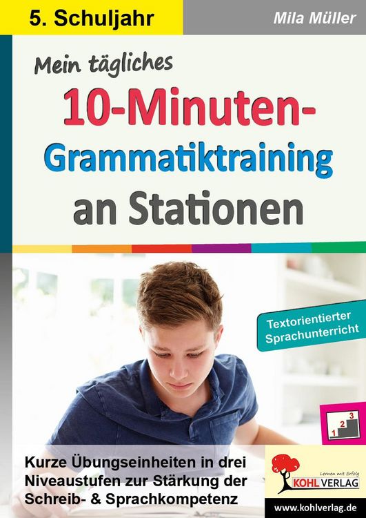 Produktbild: Mein t&auml;gliches 10-Minuten-Grammatik-Training an Stationen / Klasse 5