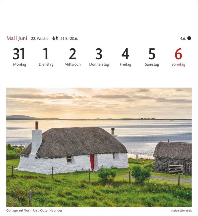 Produktbild: Schottland Sehnsuchtskalender 2027 - Wochenkalender mit 53 Postkarten