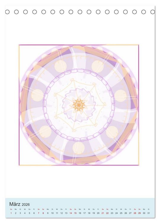 Produktbild: Transluzent-Mandalas (Tischkalender 2026 DIN A5 hoch), CALVENDO Monatskalender