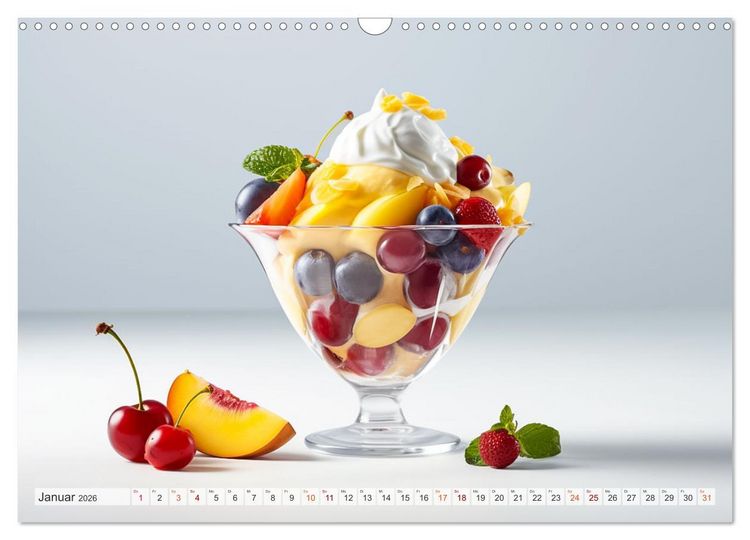 Produktbild: Leckere Eisbecher Kreationen (Wandkalender 2026 DIN A3 quer), CALVENDO Monatskalender