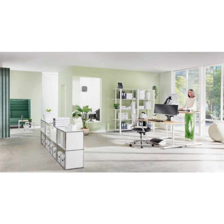 Produktbild: Leitz Monitorhalterung Monitor+Laptoparm Ergo 1 Display(s) 81,3 cm (32") Dunkelgrau H&ouml;henverstellbar, Drehbar, Neigbar, Schwenkbar