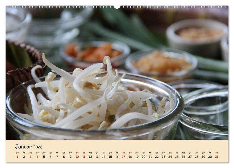 Produktbild: thail&auml;ndische K&uuml;che (hochwertiger Premium Wandkalender 2026 DIN A2 quer), Kunstdruck in Hochglanz