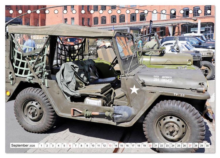 Produktbild: Willys Jeep im Detail vom Frankfurter Taxifahrer Petrus Bodenstaff (Tischkalender 2026 DIN A5 quer), CALVENDO Monatskalender