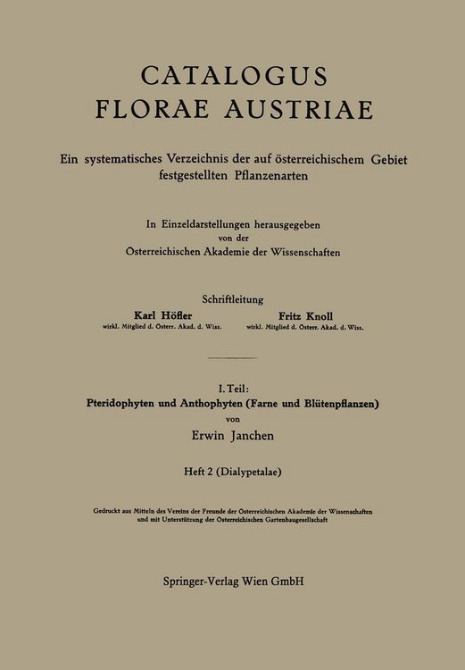 Produktbild: I. Teil: Pteridophyten und Anthophyten (Farne und Bl&uuml;tenpflanzen)