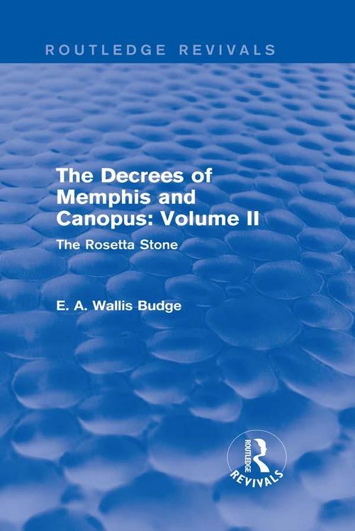 Produktbild: The Decrees of Memphis and Canopus: Vol. II (Routledge Revivals)