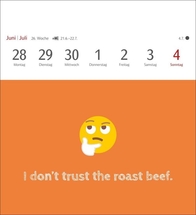 Produktbild: Now I know how the rabbit runs Postkartenkalender 2027 - 53 denglische Spr&uuml;che und Sprichw&ouml;rter