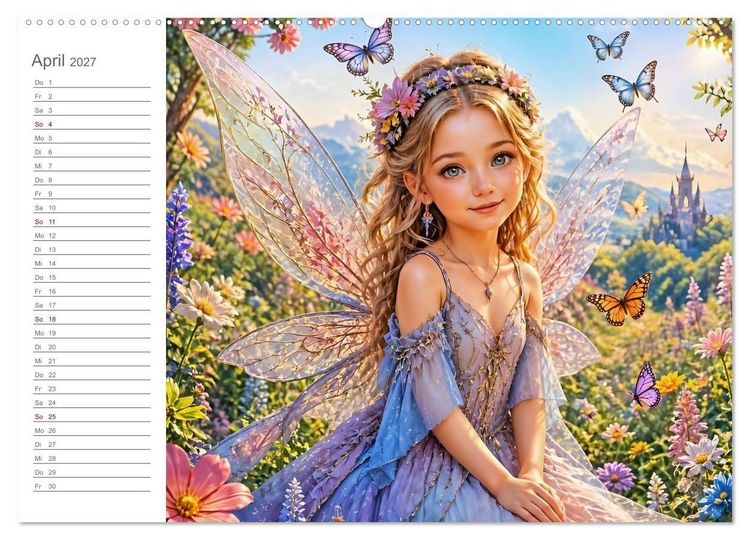 Produktbild: Magische Weggef&auml;hrten - Zw&ouml;lf Feen und ihre tierischen Begleiter (Wandkalender 2027 DIN A2 quer), CALVENDO Monatskalender