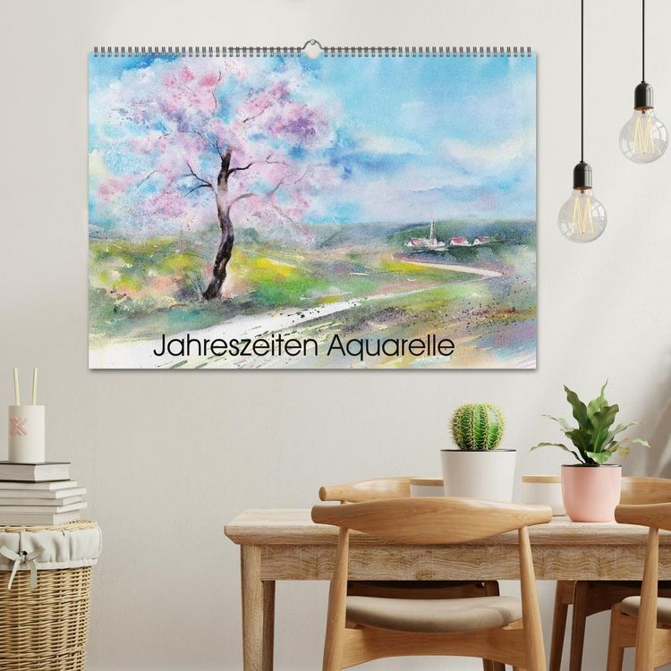 Produktbild: Jahreszeiten Aquarelle (Wandkalender 2026 DIN A2 quer), CALVENDO Monatskalender