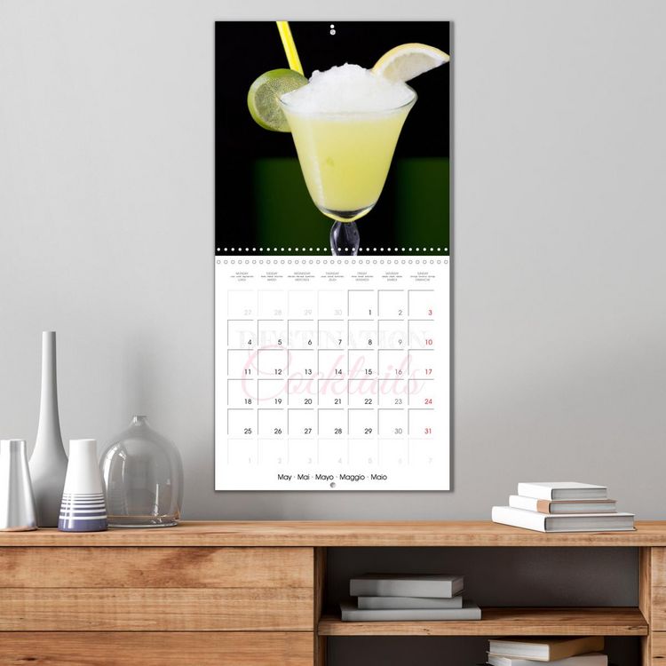 Produktbild: Destination cocktails (Calendrier mural carr&eacute; 2026 30x30 cm) Calendrier double avec une page pour vos prises de notes