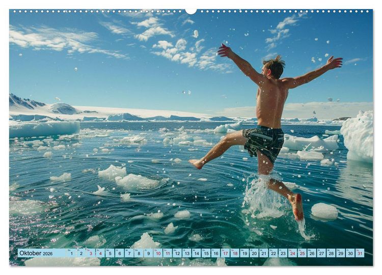 Produktbild: Eisbaden (Wandkalender 2026 DIN A2 quer), CALVENDO Monatskalender