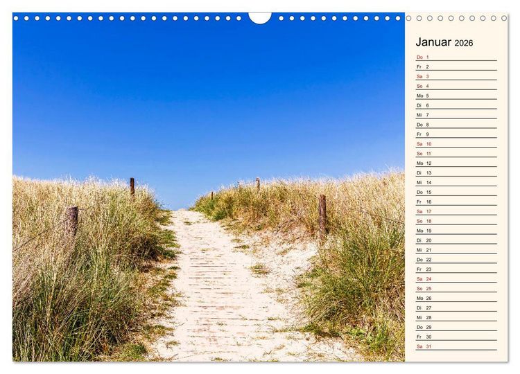 Produktbild: Langeoog Geburtstagskalender (Wandkalender 2026 DIN A3 quer), CALVENDO Monatskalender