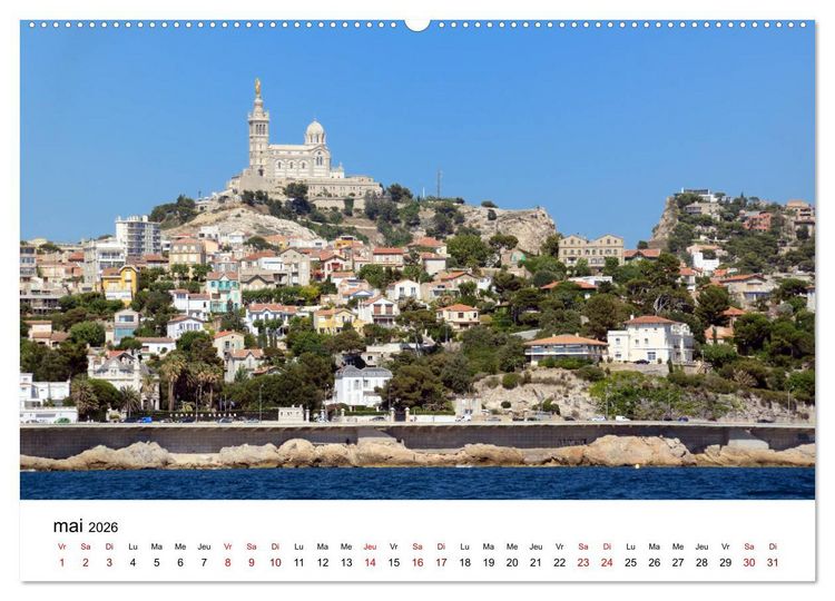 Produktbild: Marseille C&ocirc;te et Corniche (Calendrier mural 2026 DIN A2 vertical) calendrier de bureau