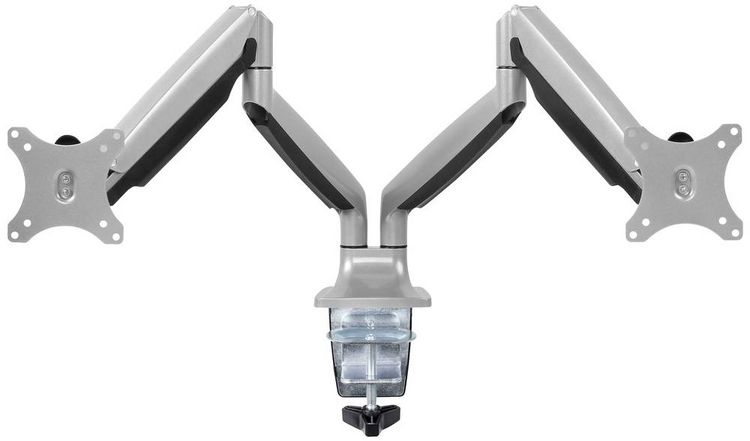 Produktbild: SpeaKa Professional Monitorhalterung SP-MM-930 2 Display(s) 33,0 cm (13") - 81,3 cm (32") Silber Schwenkbar, Neigbar, H&ouml;henverstellbar, Rotierbar